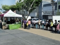 Ciudadanos disfrutando de la actividad de Humana en la plaza de Bayamón