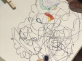 Participante realizando su obra