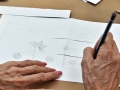 Participante realizando su obra