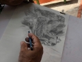 Participante dibujando