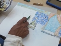 Participante realizando su obra
