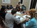 Participantes realizando sus obras