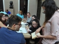 Participantes realizando sus obras