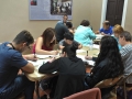 Participantes realizando sus obras