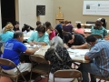 Participantes realizando sus obras