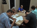 Participantes realizando sus obras