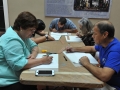 Participantes realizando sus obras