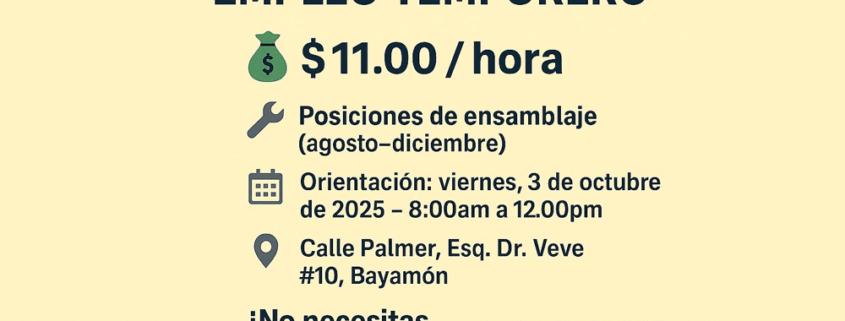 Convocatoria WIOA