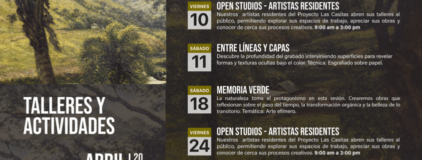 Calendario de Talleres y Actividades de Espacio Emergente para Abril 2026